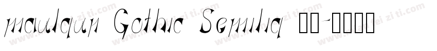 maulgun Gothic Semilig 亮体字体转换